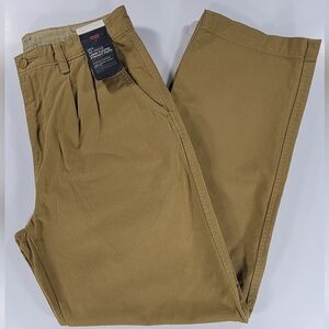 NEW Levis XX Chino Loose Pleated Straight Pants Classic Dandy Tan 90s 31x32 NWT